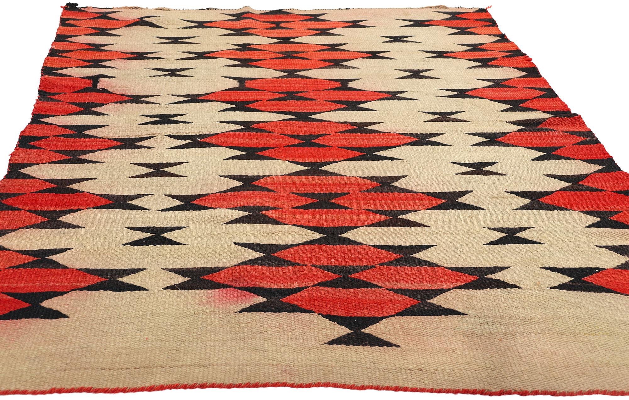 American Antique Ganado Navajo Rug, Southwest Modern Desert Meets Contemporary Santa Fe For Sale