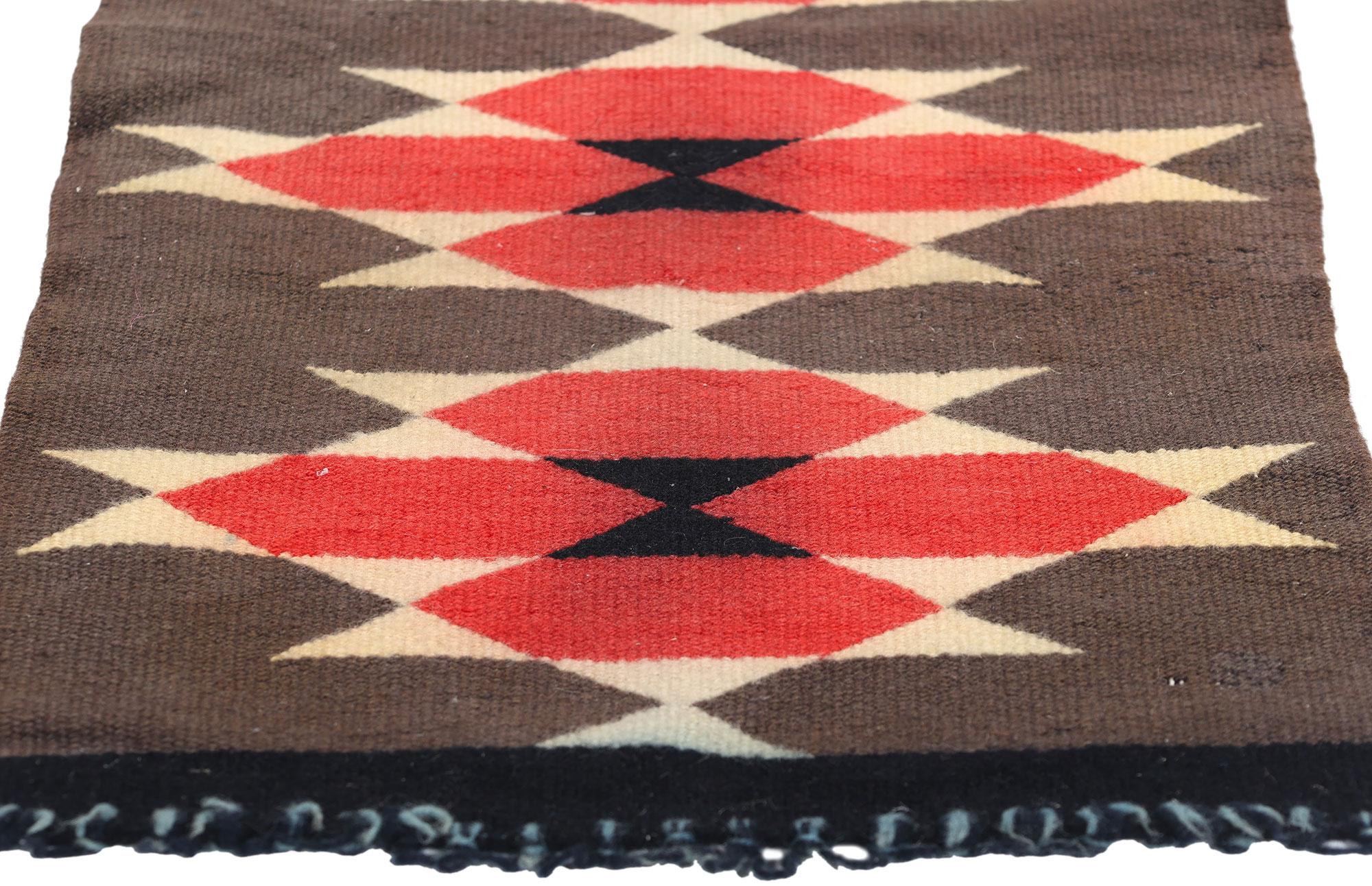 Hand-Woven Antique Ganado Navajo-Style Rug, Southwest Modern Desert & Contemporary Santa Fe For Sale