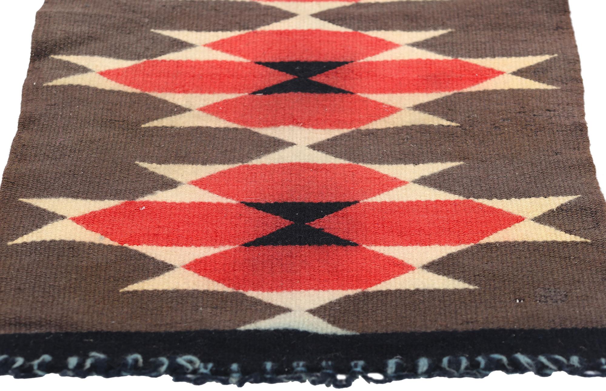 Tissé à la main Antique Ganado Navajo Rug, Southwest Modern Desert Meets Contemporary Santa Fe en vente