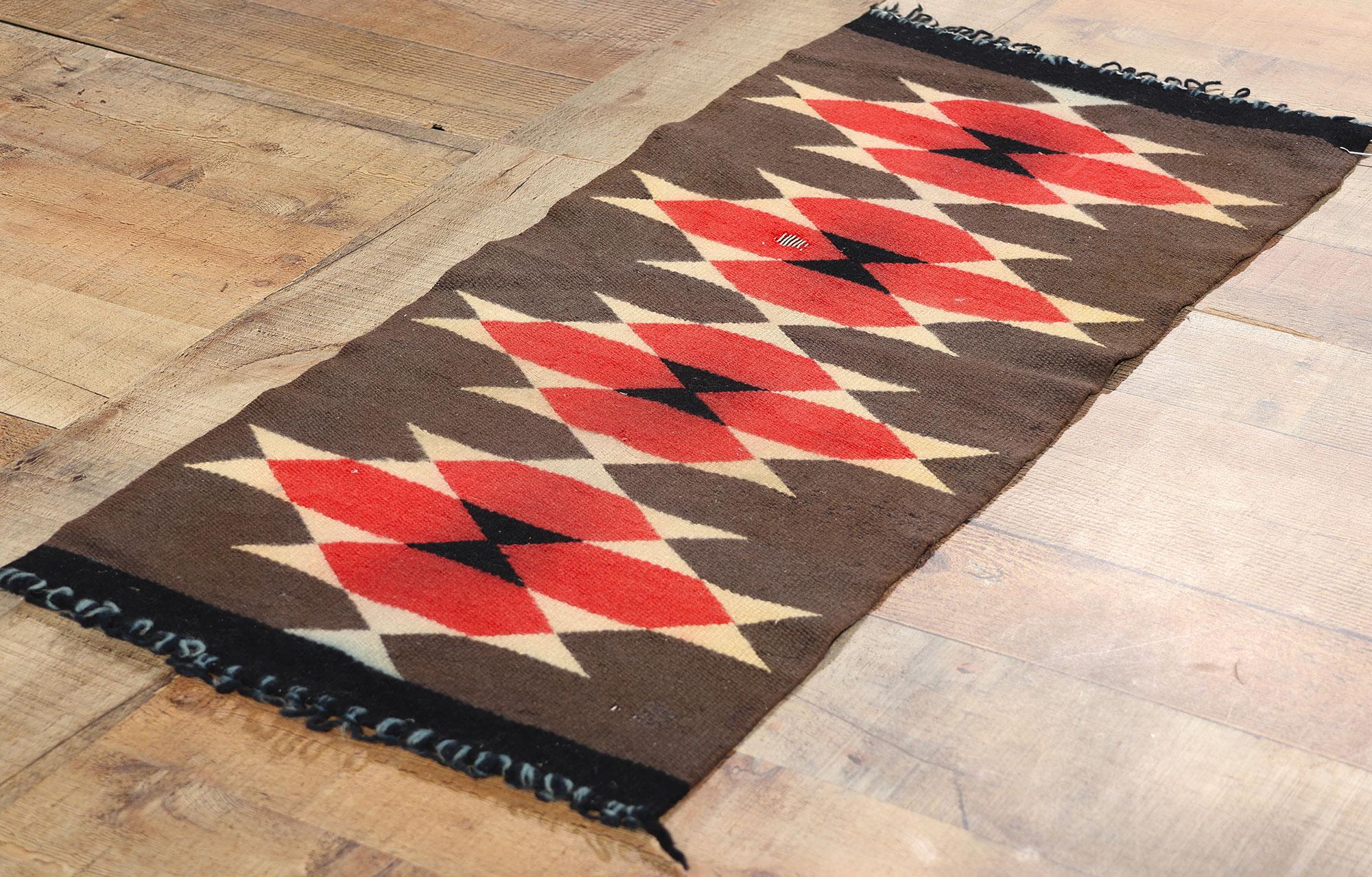 Wool Antique Ganado Navajo Rug, Southwest Modern Desert Meets Contemporary Santa Fe For Sale