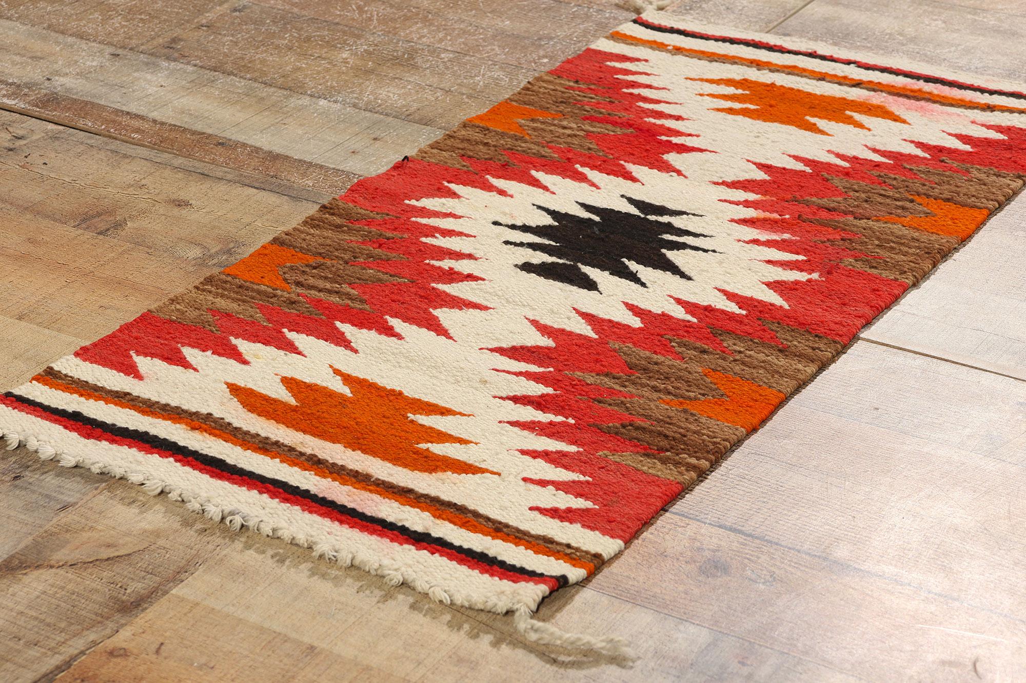 Alfombra Antigua Ganado Estilo Navajo, Suroeste Moderno Desierto y Contemporáneo Santa Fe en Desgastado Estado en Dallas, TX