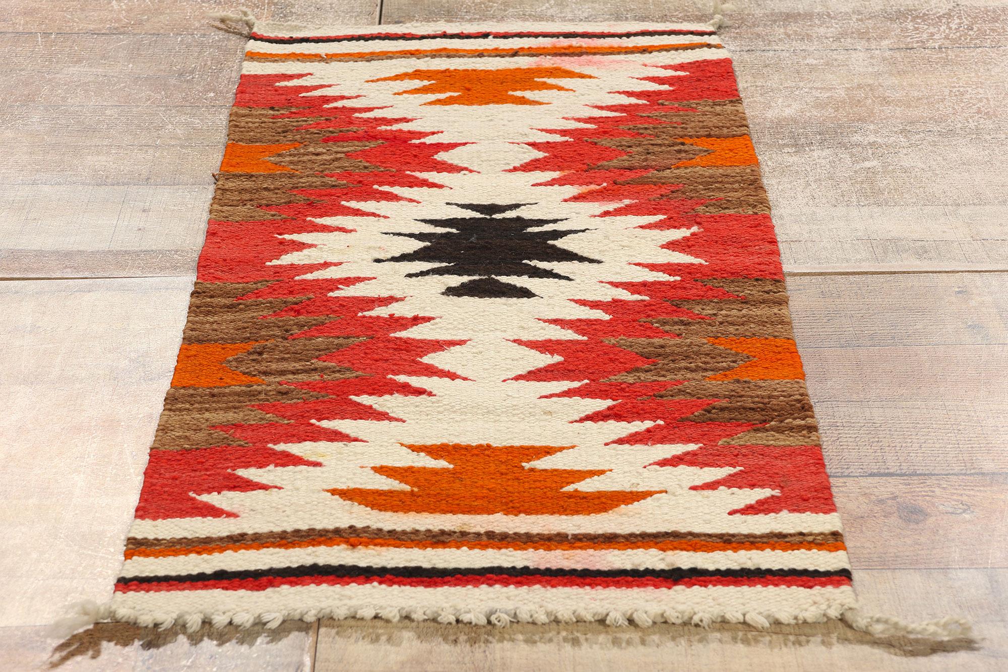 Alfombra Antigua Ganado Estilo Navajo, Suroeste Moderno Desierto y Contemporáneo Santa Fe siglo XX