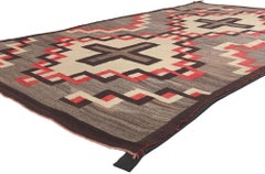 1910's Antique Klagetoh-Inspired Southwestern-Style Kilim Rug Early 20th Century