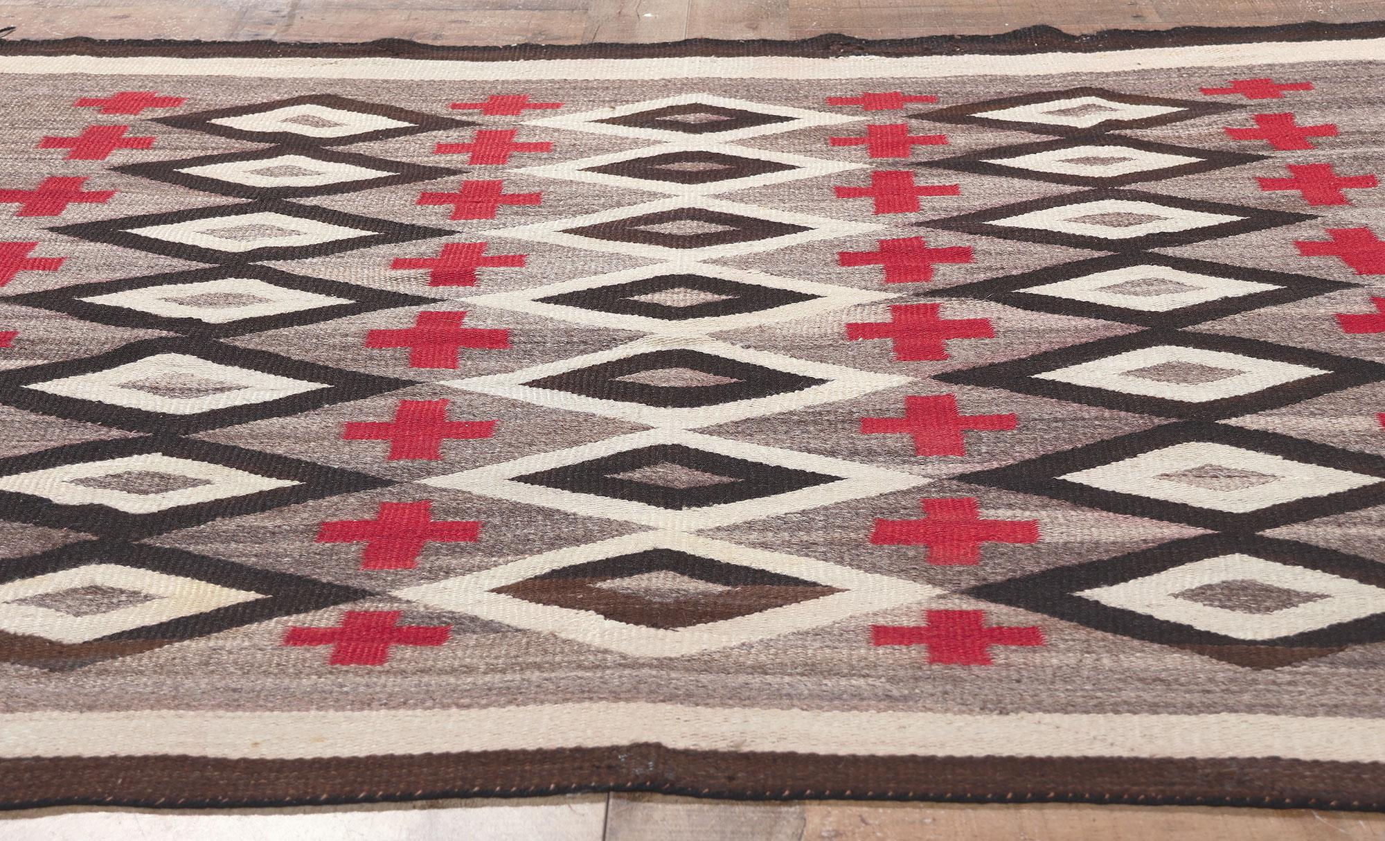 Antique Ganado Navajo Rug, Southwest Style Meets Native American For Sale 1