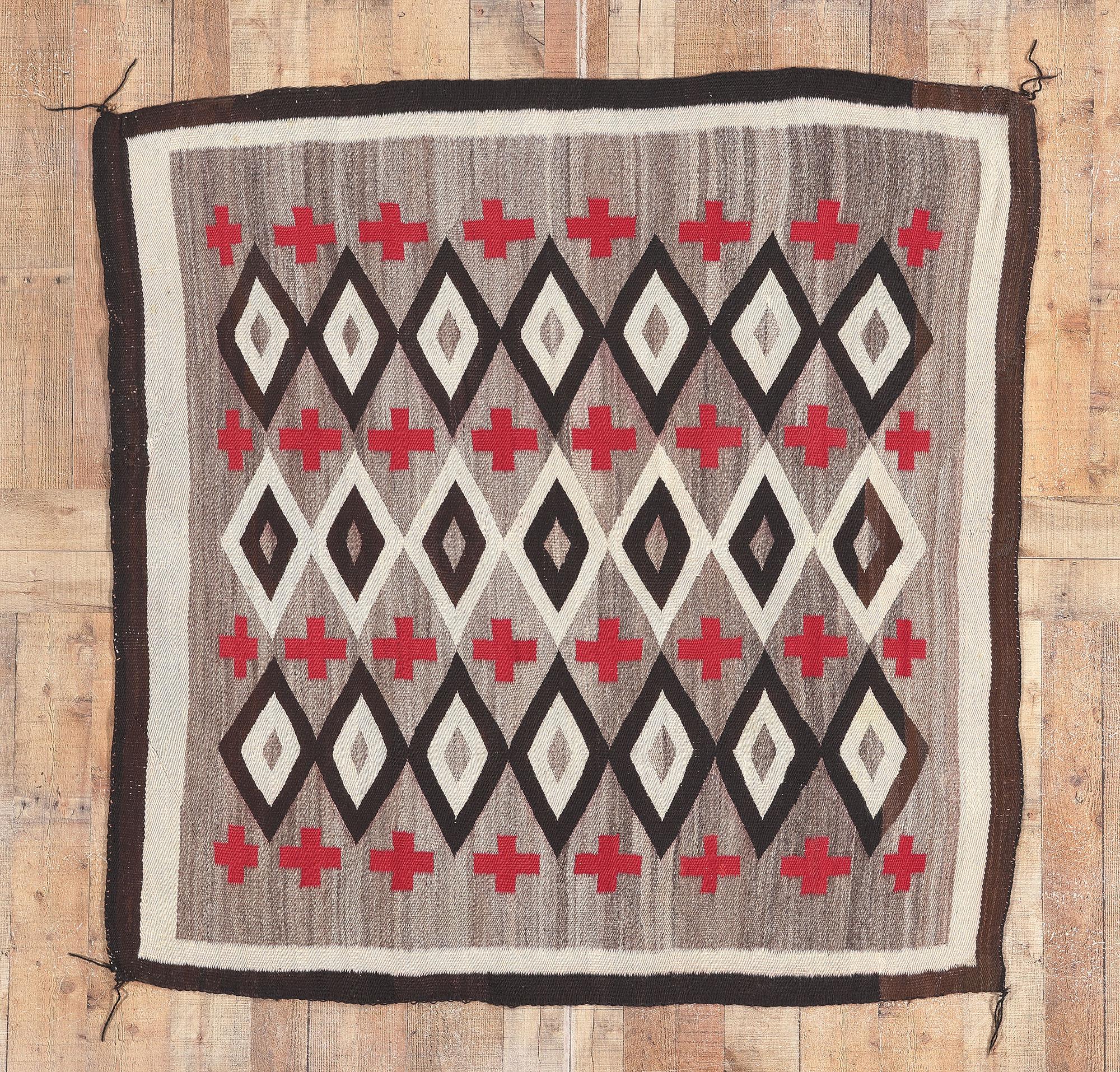 Antique Ganado Navajo Rug, Southwest Style Meets Native American For Sale 2