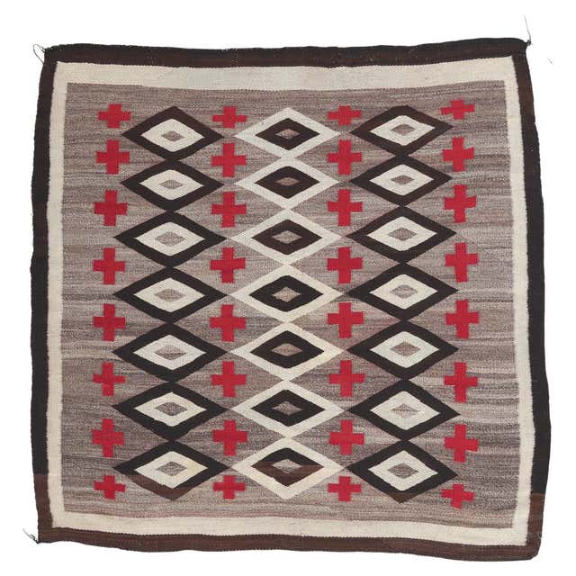 Antique Chinle Navajo-Style Kilim Rug with Native American Style, 01'11 ...