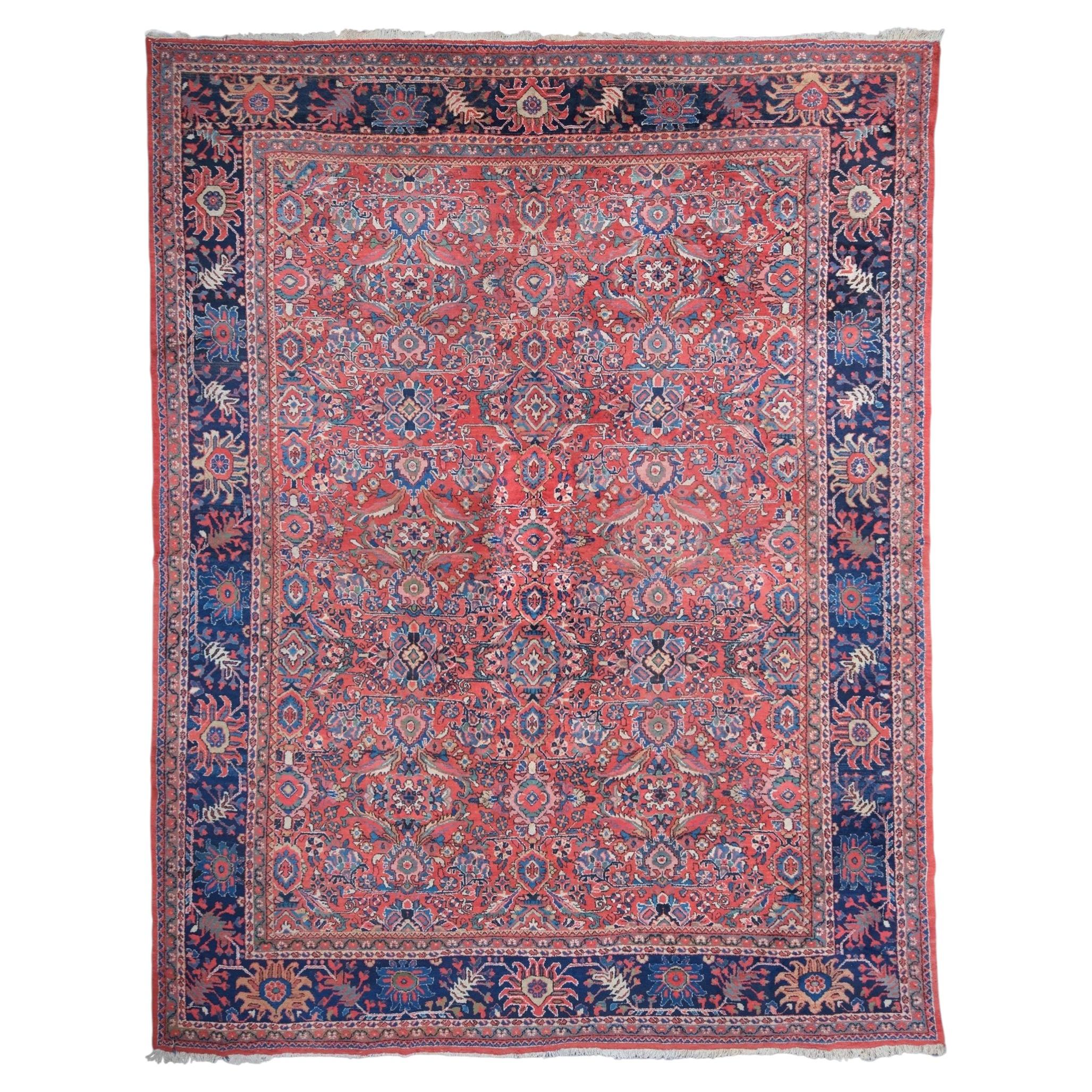 Antique Garden Design Carpet - Late 19th Century