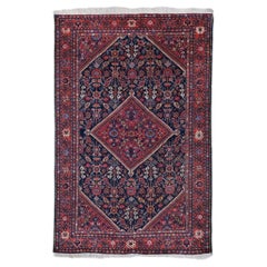 Antique Garden Design Hand Woven Wool Rug - Late 19th Century