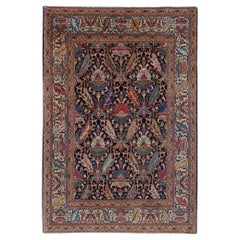 Tapis en laine noué à la main, style « Antique Garden » - Fin du XIXe siècle