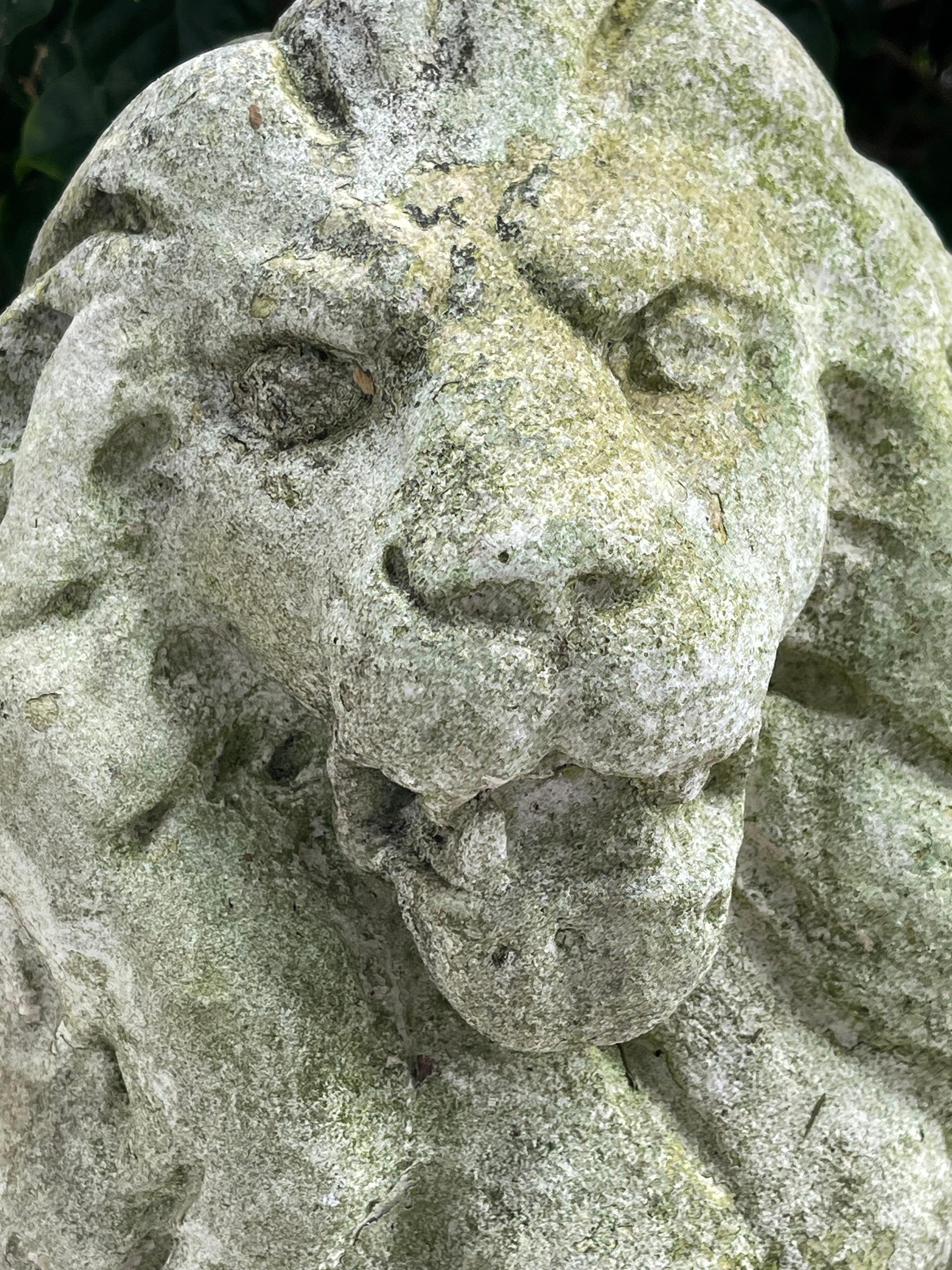 Antike Gartenlöwen-Skulptur (Amerikanische Klassik) im Angebot