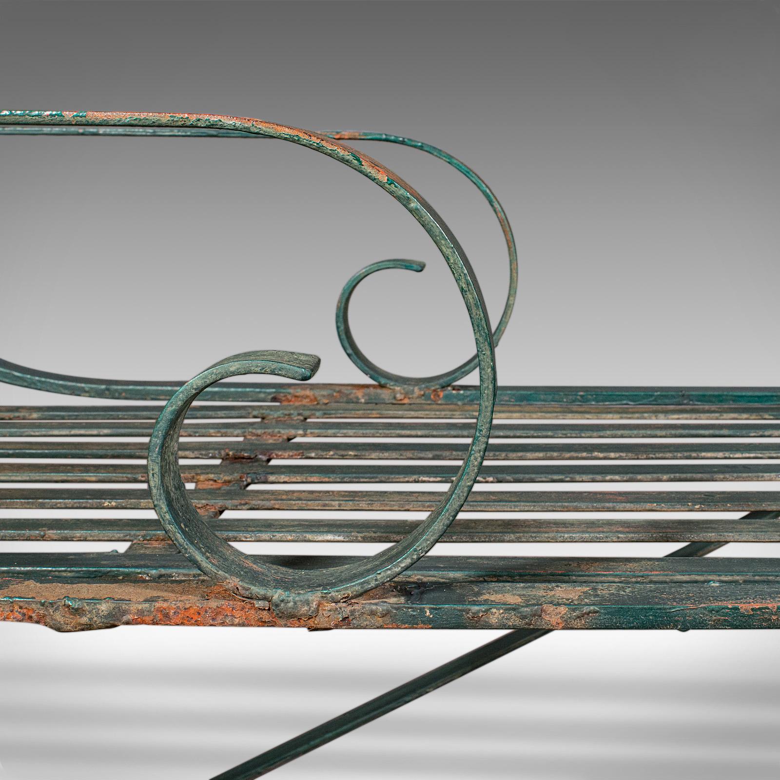 Antique Garden Lounger Set, English, Outdoor, Rocker, Steamer Chair, Edwardian For Sale 1