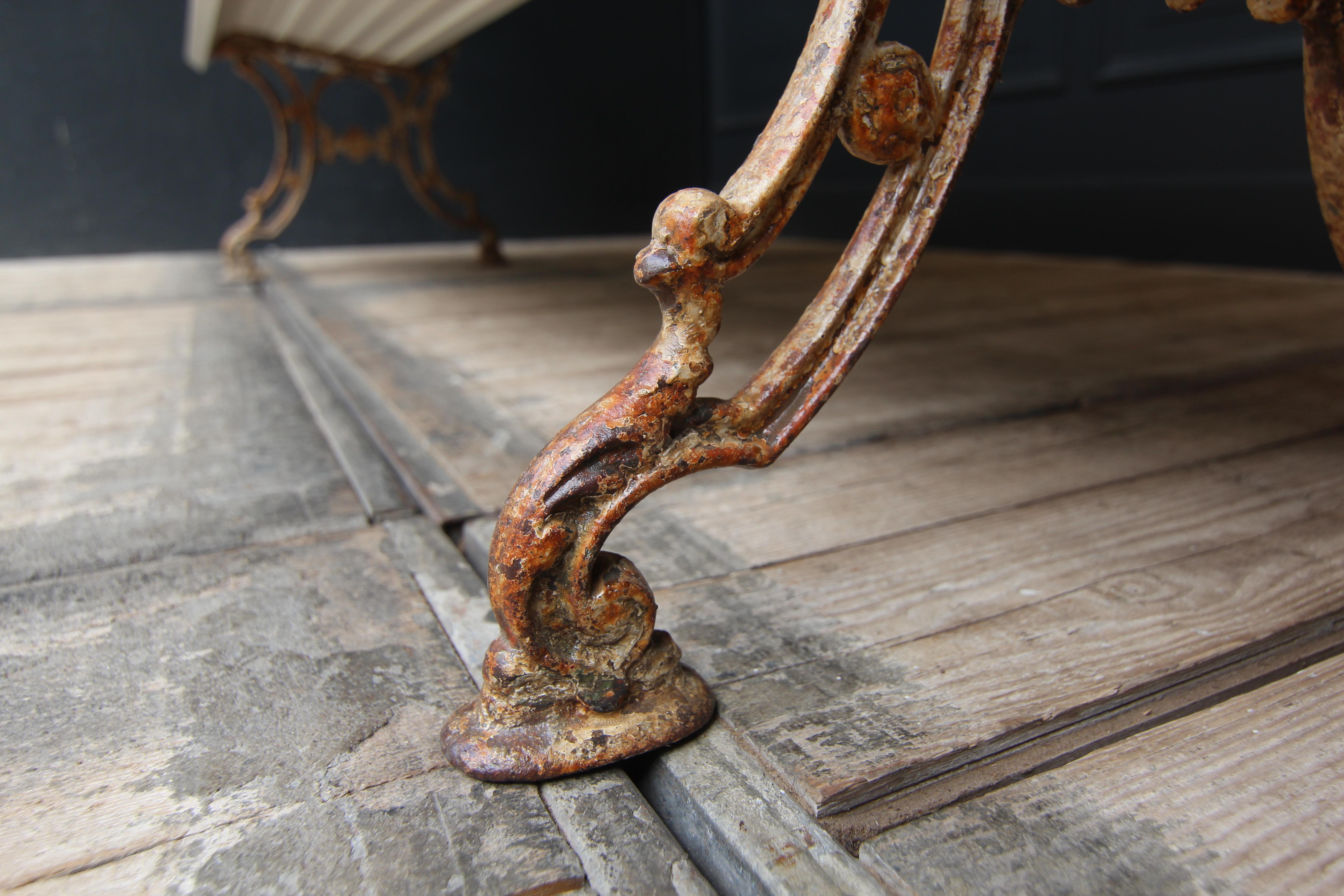 Antique Garden or Park Bench from around 1900 For Sale 4