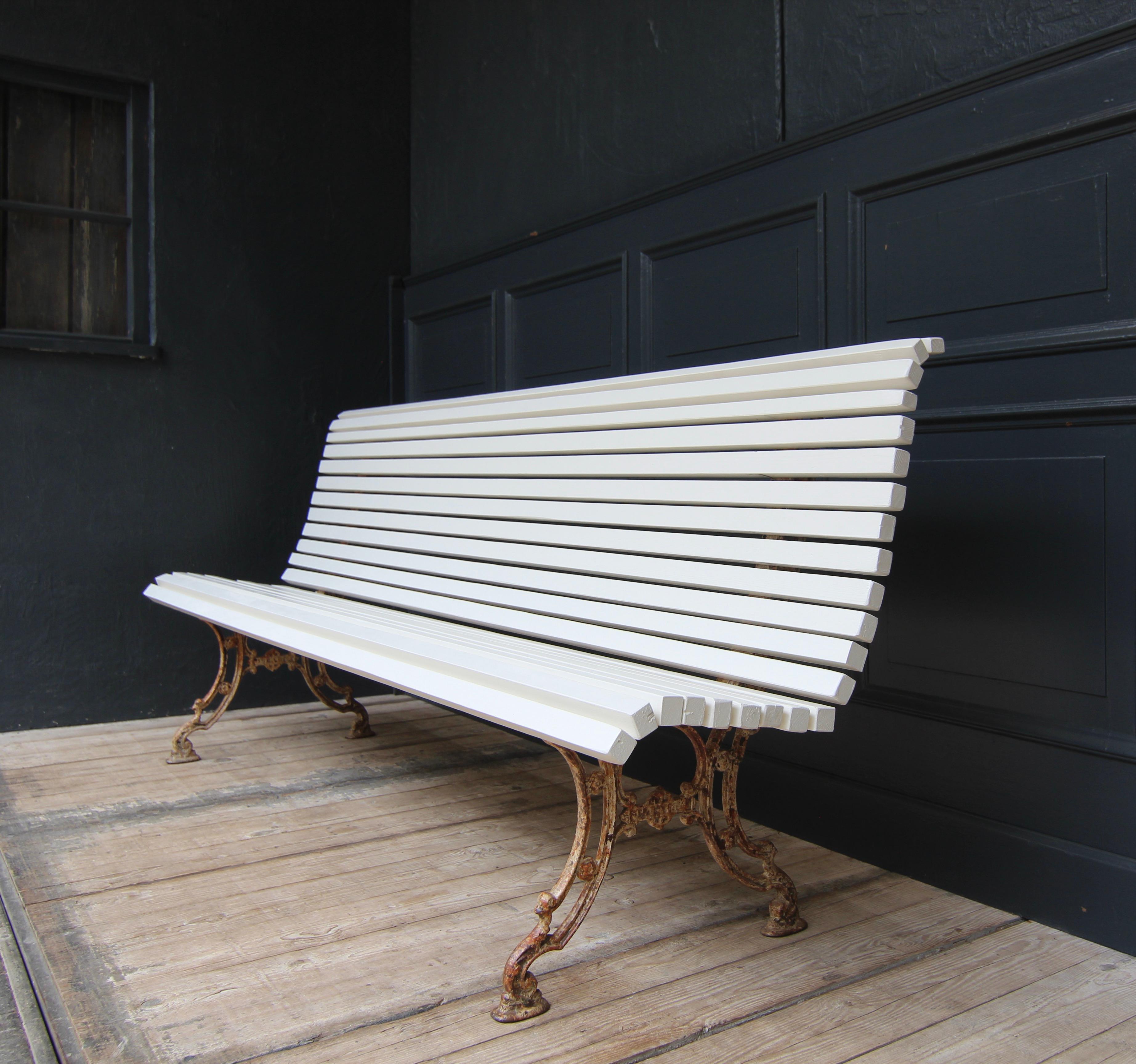 Antique Garden or Park Bench from around 1900 For Sale 8
