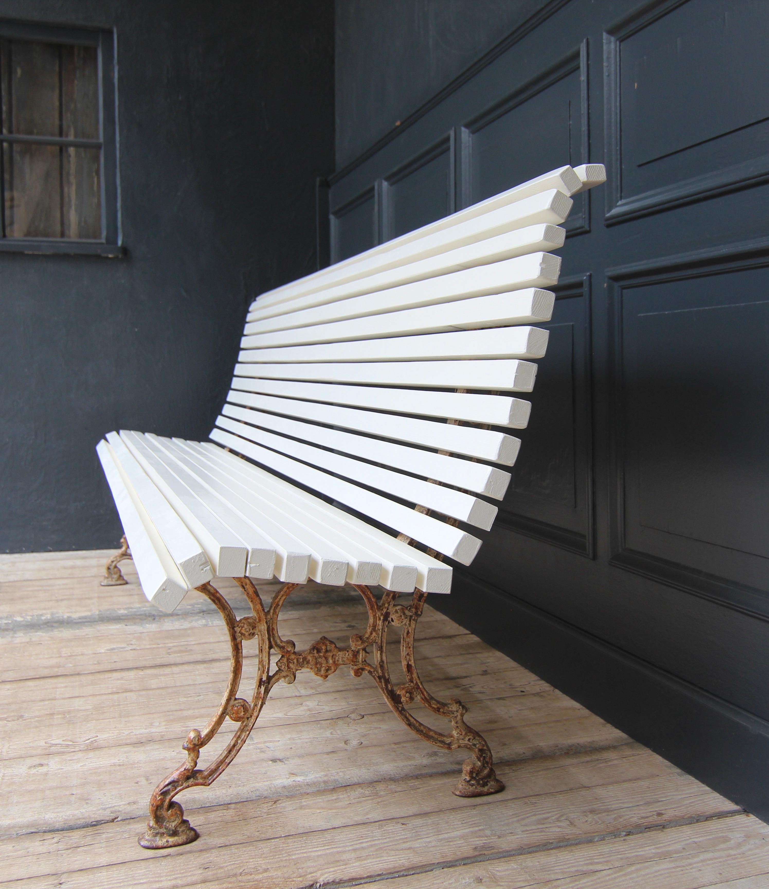 Antique Garden or Park Bench from around 1900 For Sale 9