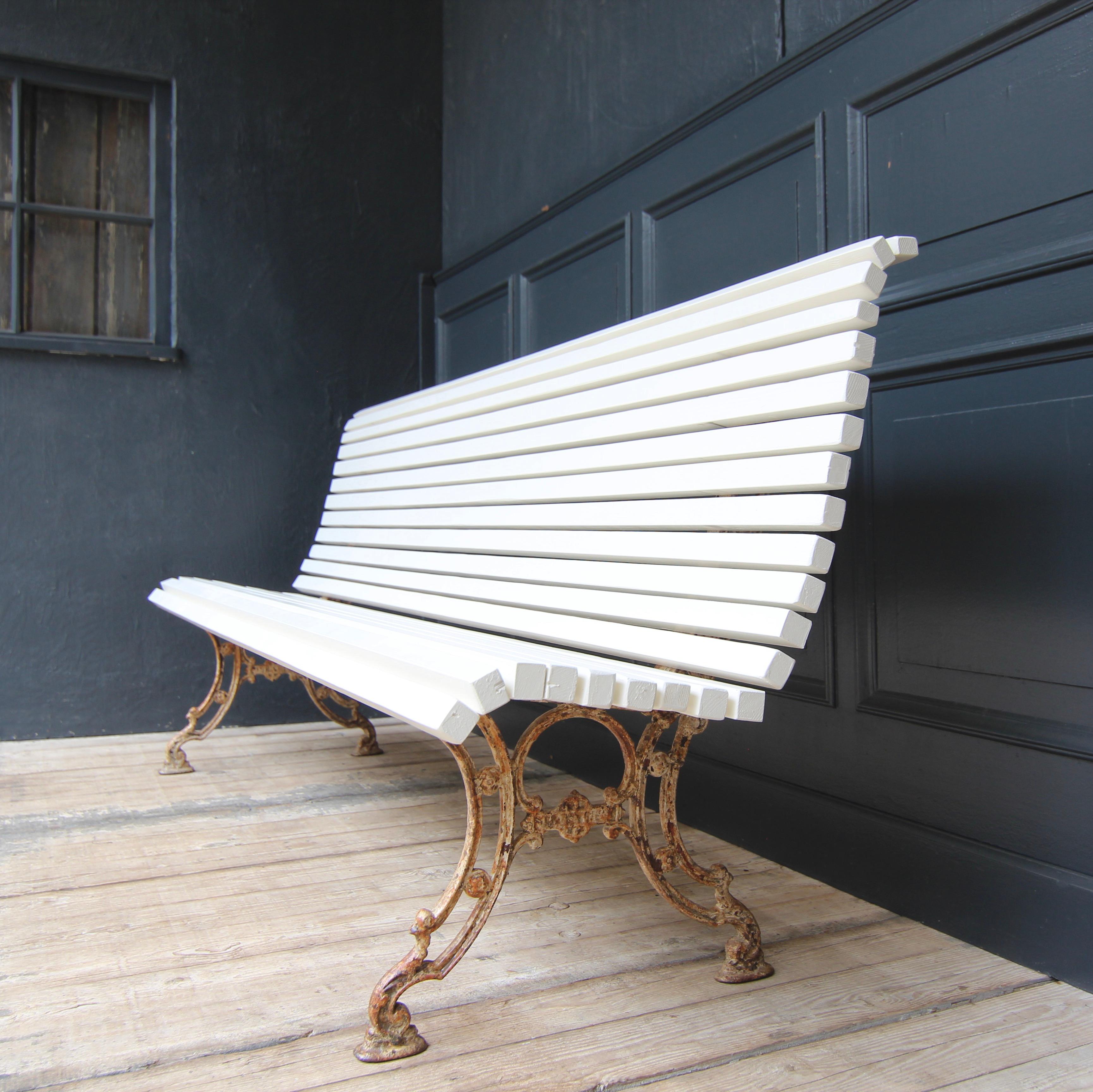 Antique Garden or Park Bench from around 1900 For Sale 10