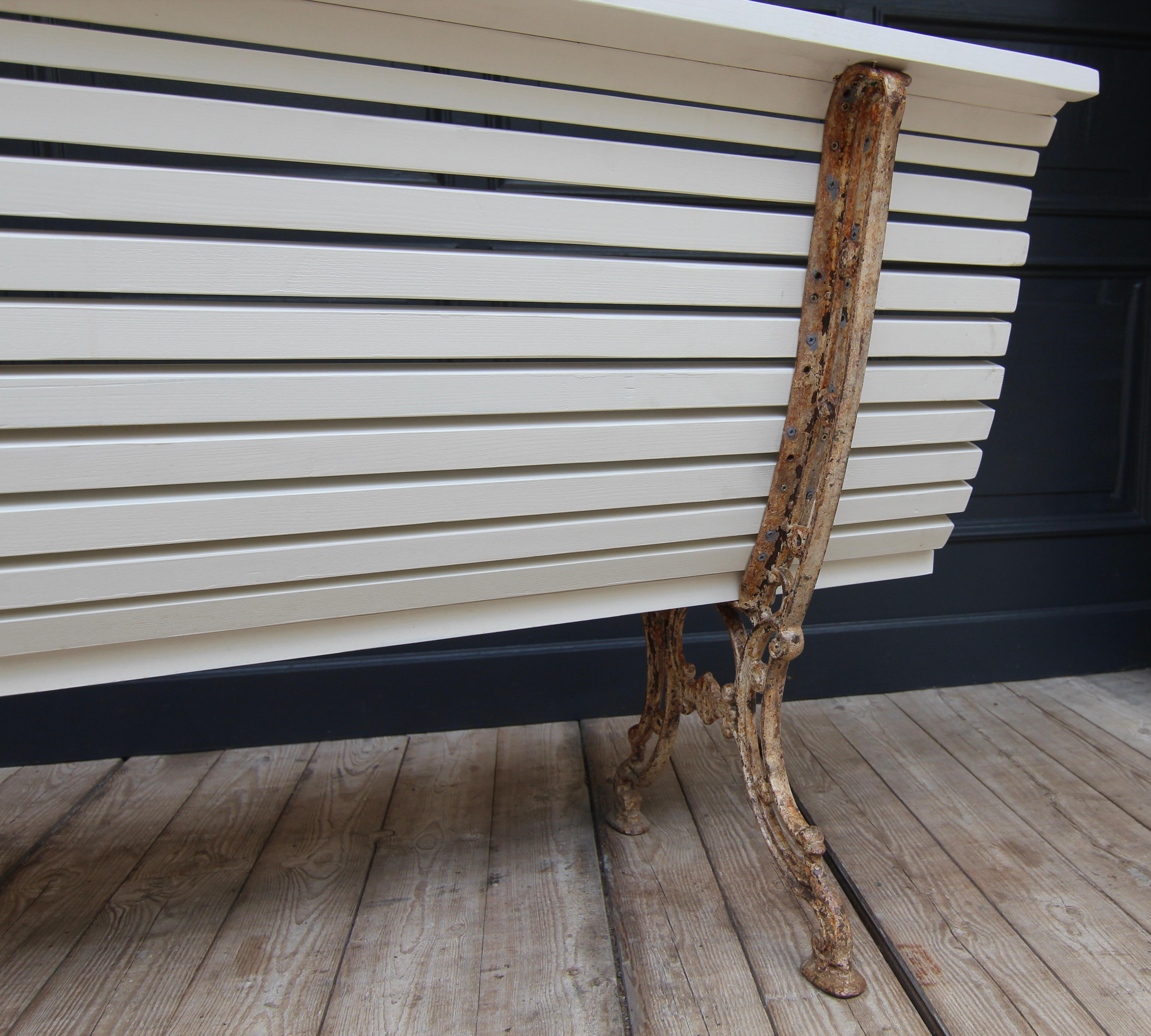 Antique Garden or Park Bench from around 1900 For Sale 12