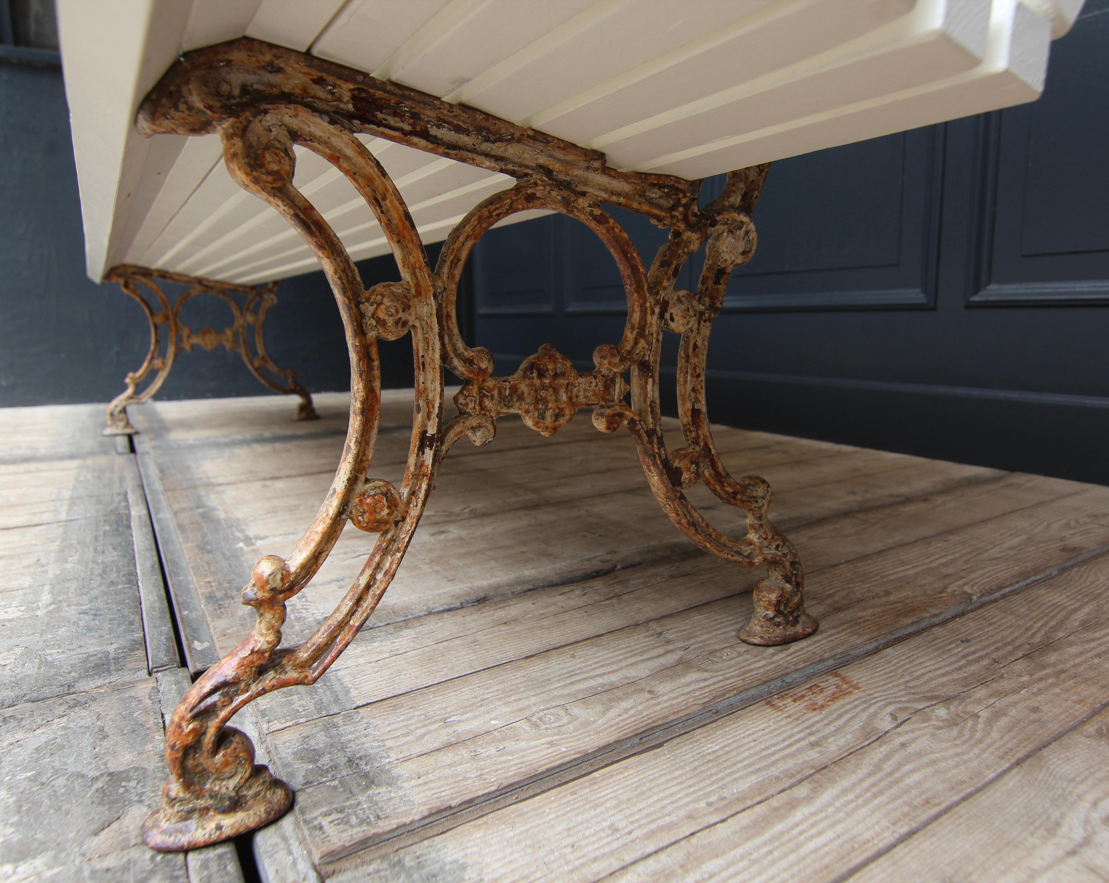 Antique Garden or Park Bench from around 1900 For Sale 3