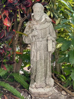 Antique Garden Sculpture of Saint Francis of Assisi