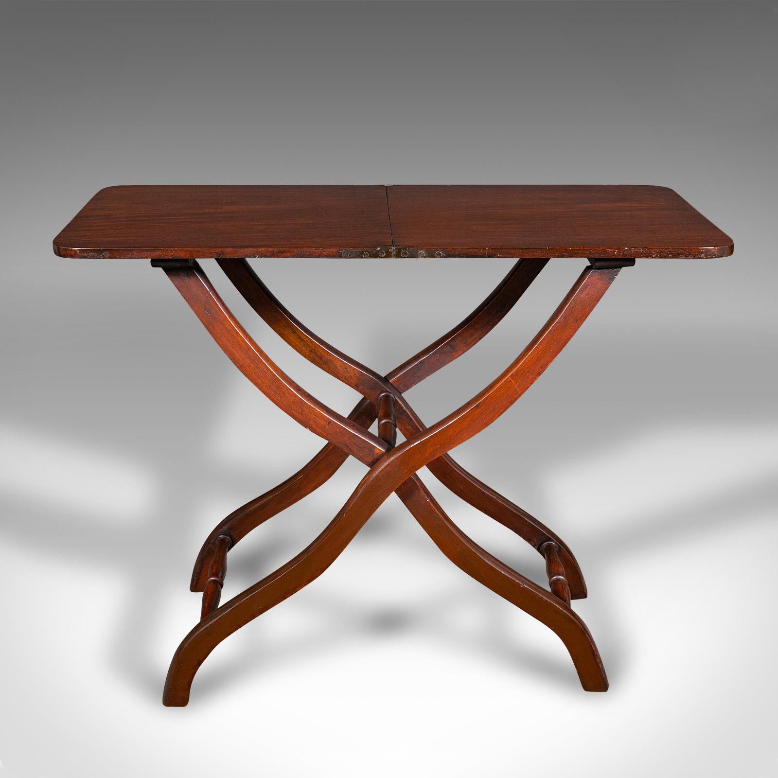 Antique Garden Tending Table, English, Folding, Occasional, Hobby, Victorian In Good Condition For Sale In Hele, Devon, GB