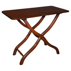 Mesa de jardín antigua, inglesa, plegable, ocasional, hobby, victoriana