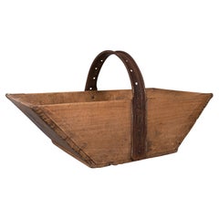 Antique Garden Trug, English, Pine, Horticulture Basket, Victorian, Circa 1900