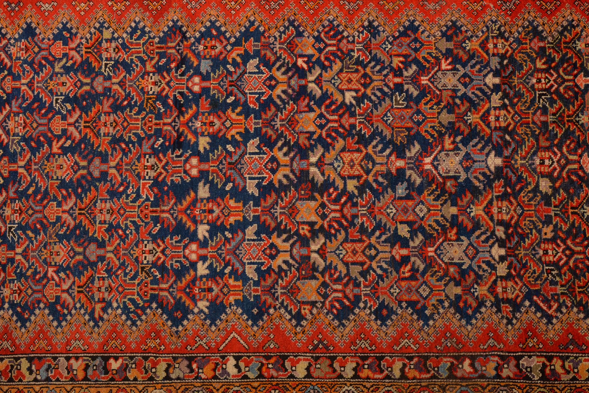 Hand-Knotted Antique Garebagh Caucasian Carpet For Sale