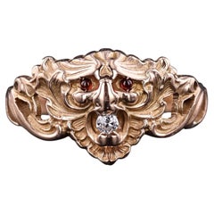 Antique Gargoyle Ring of 10k Gold