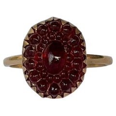 Antique Garnet and 9 Carat Gold Signet Ring