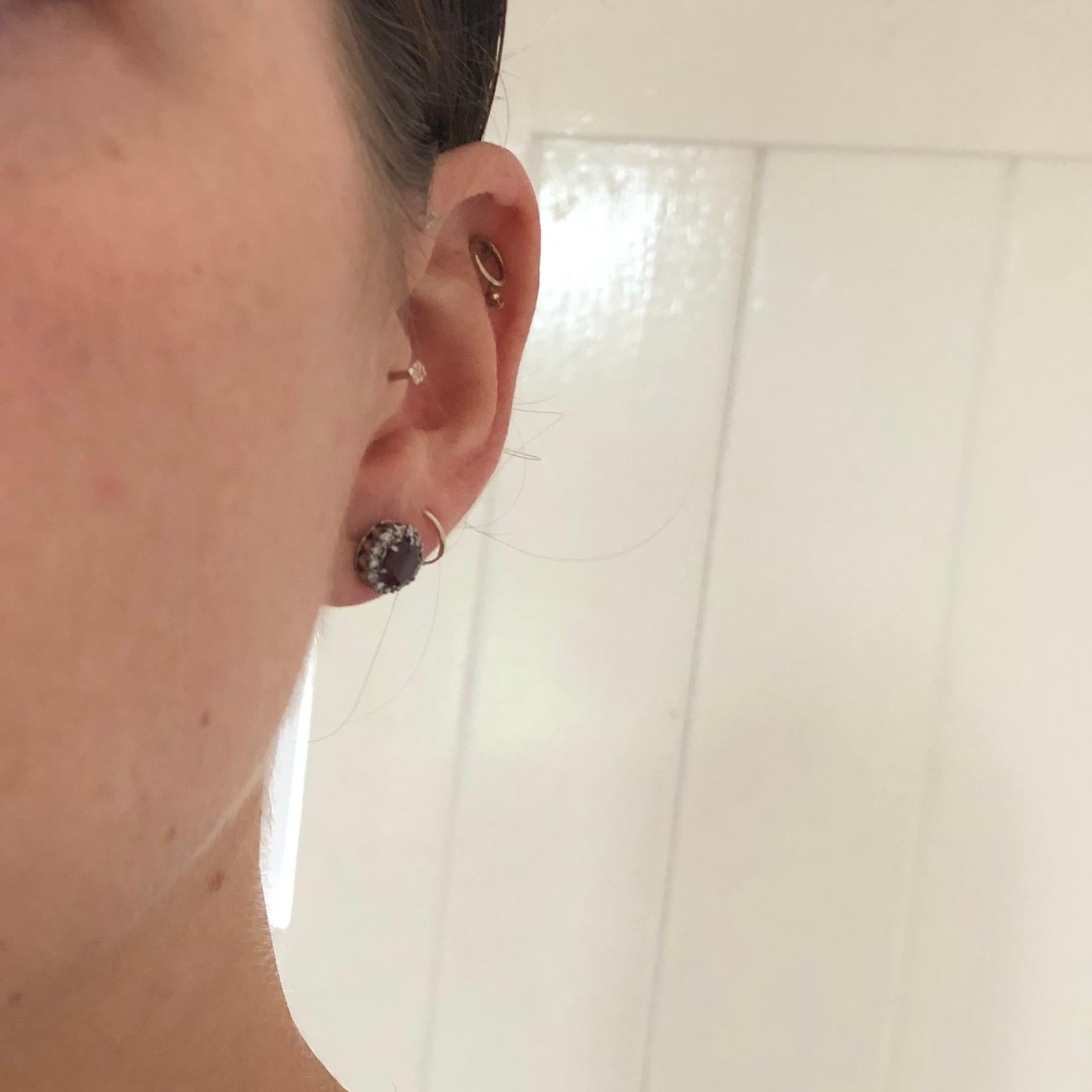 garnet and diamond earrings