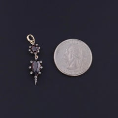 Antique Garnet and Diamond Pendant, Circa 1860-1880