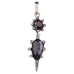 Antique Garnet and Diamond Pendant