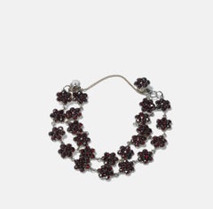 Antique garnet bracelet. Late 19th c