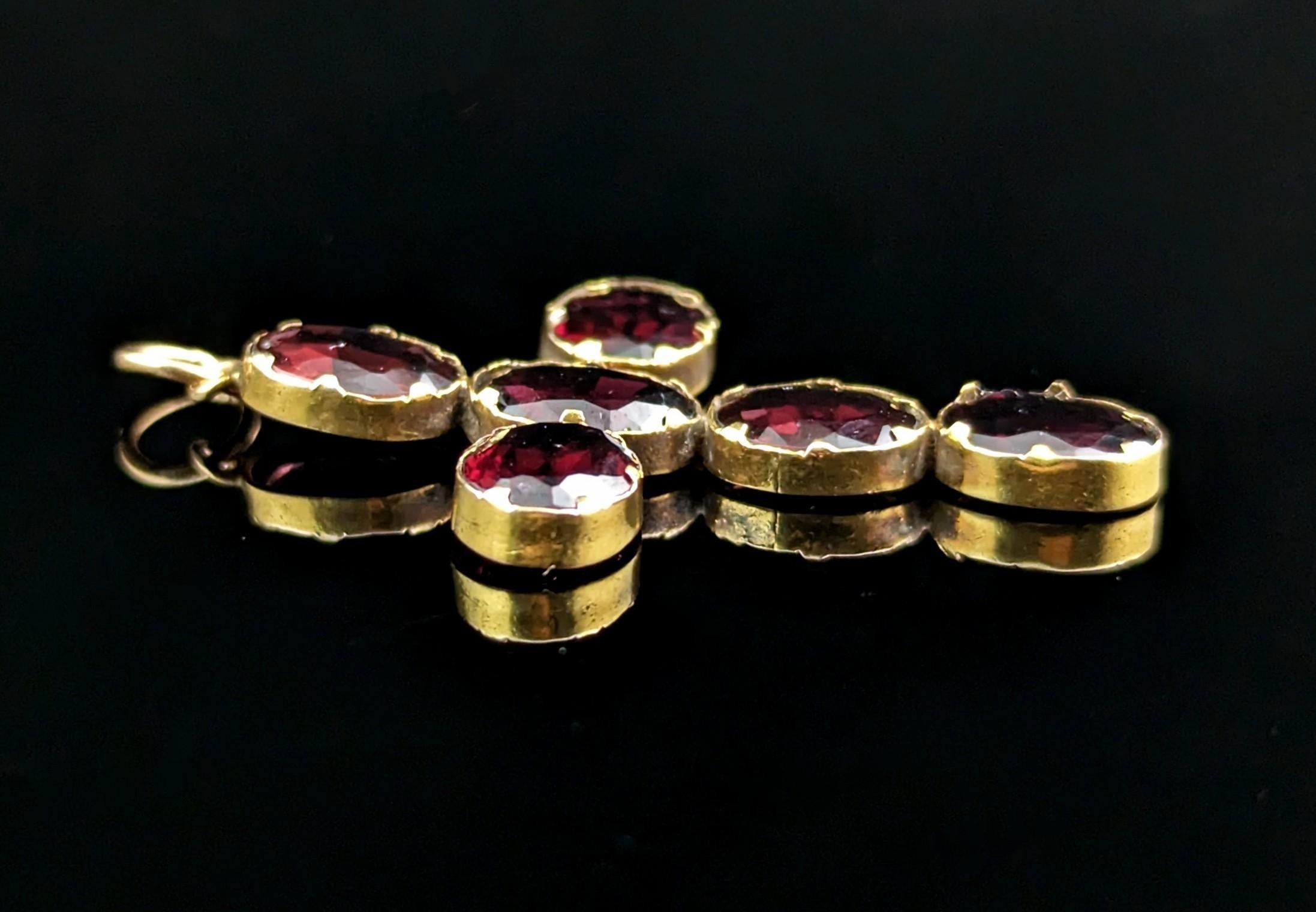 Antique Cross Pendant, 18k Gold, Victorian For Sale at 1stDibs