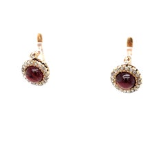 Antique Garnet Diamond Gold Cluster Earrings, 1900'' (Boucles d'oreilles)