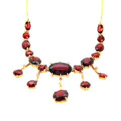 Antique Garnet Gold Necklace