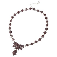 Antique garnet necklace, 19th c