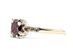 Antique Garnet Ring in 14k Yellow Gold