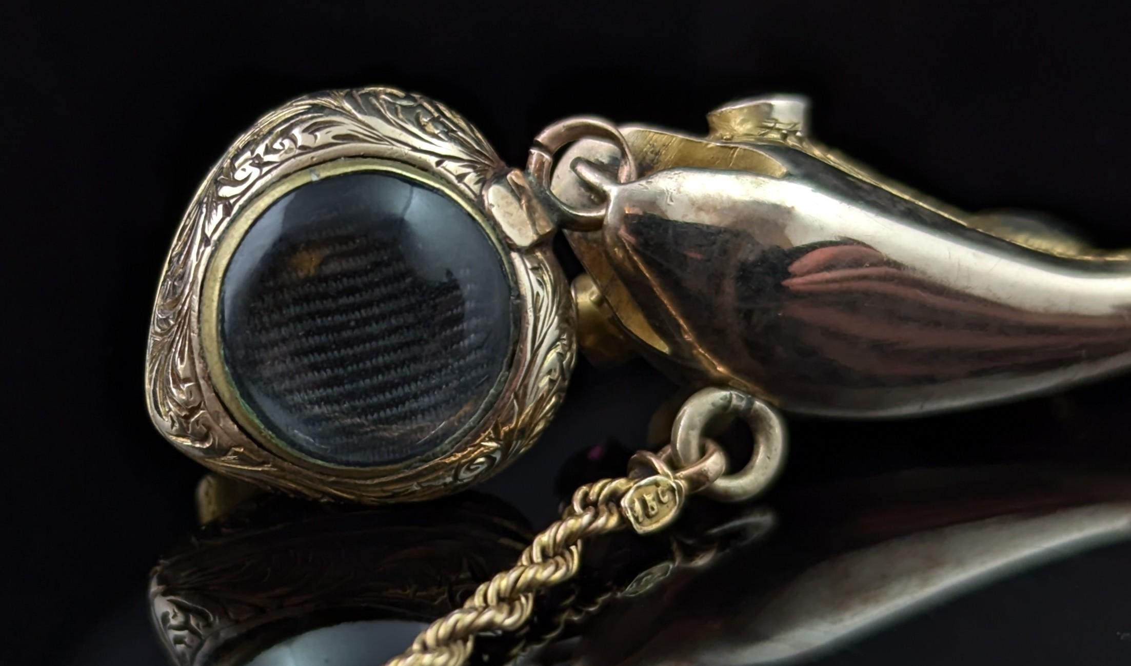 Antique Garnet Snake necklace, 15k gold, Victorian For Sale 4