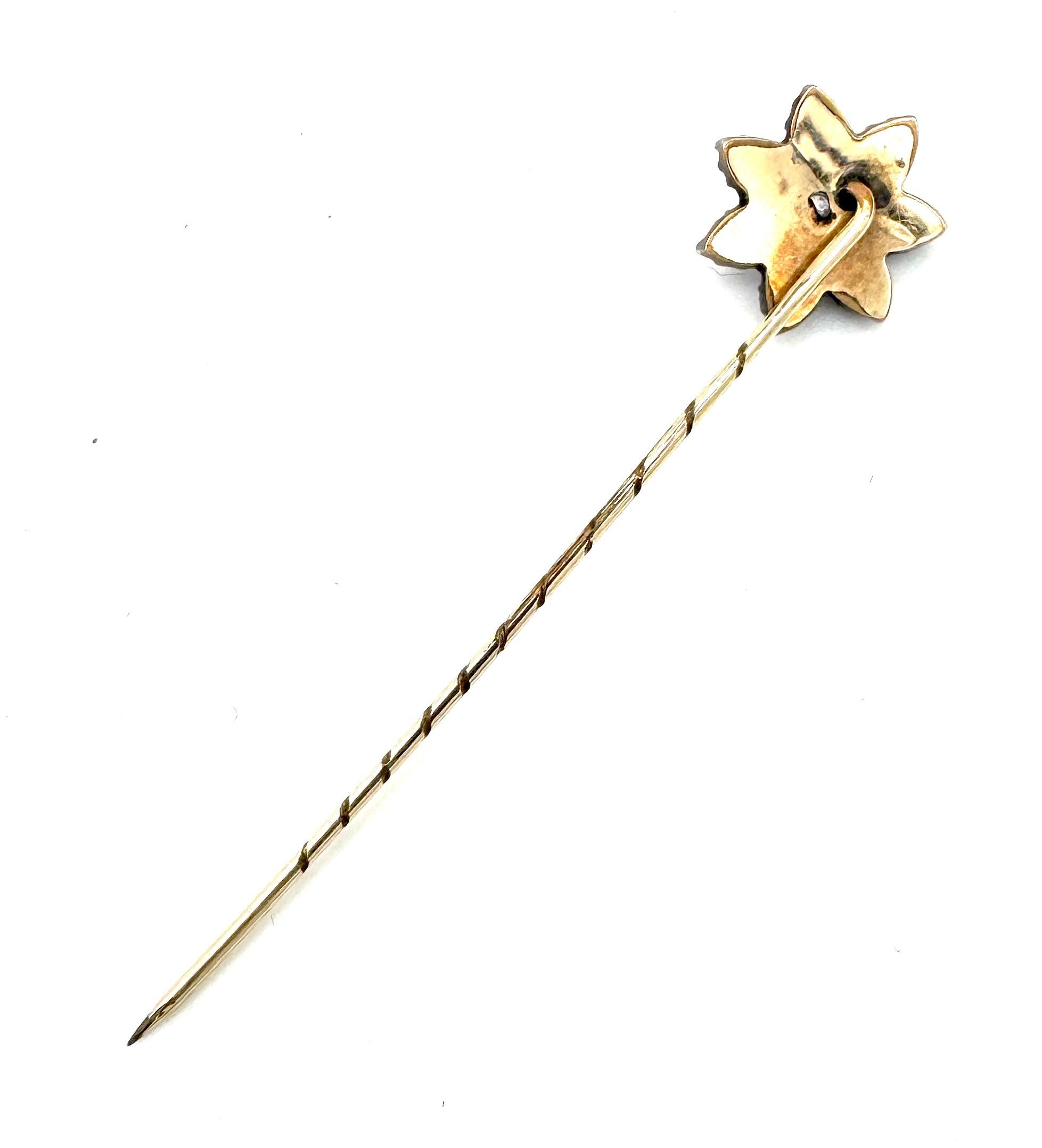 Belle Époque Antique Garnet Star Stick Pin en vente