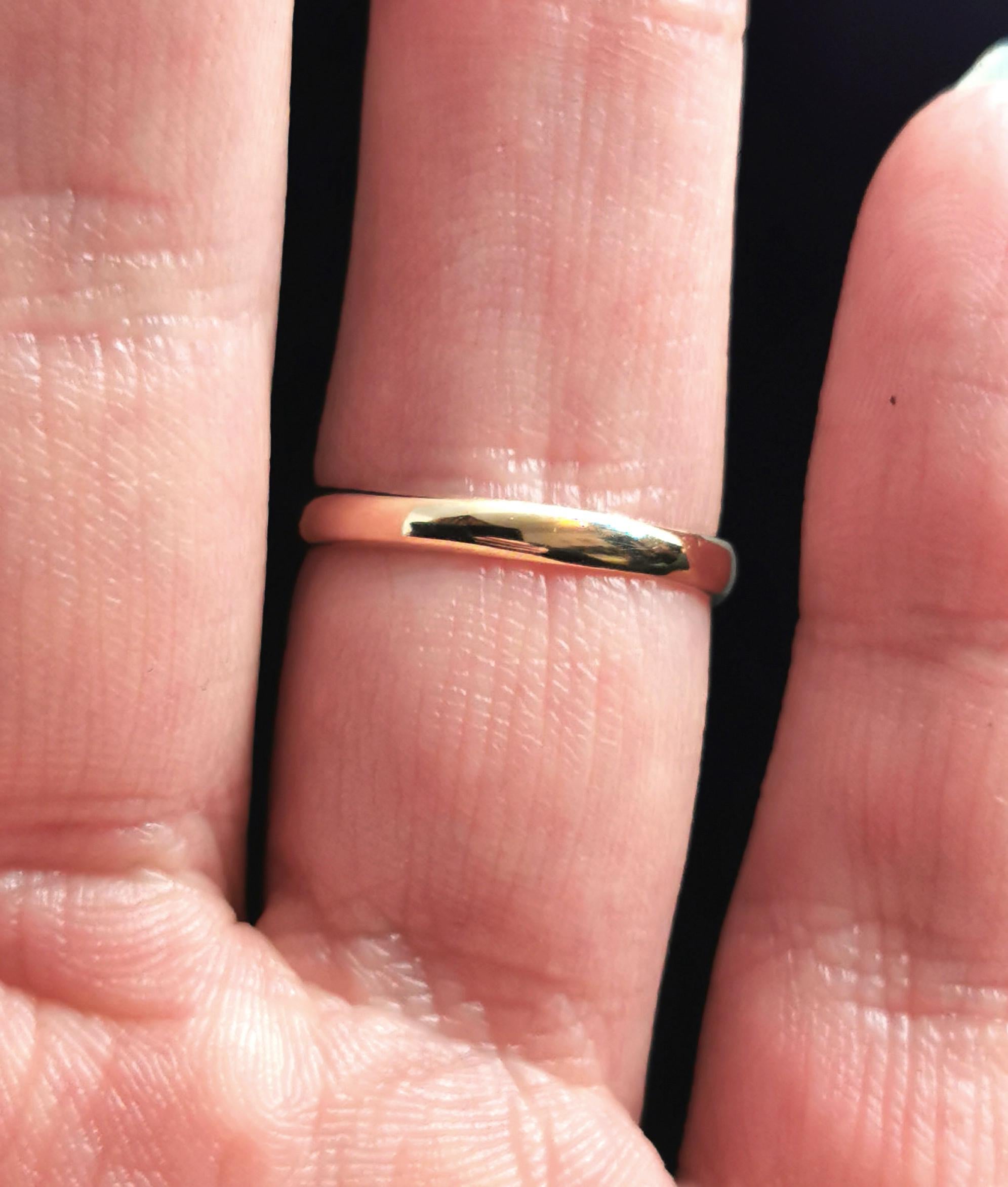 Antique Garnet Three Stone Ring, 9k Gold, Victorian 1