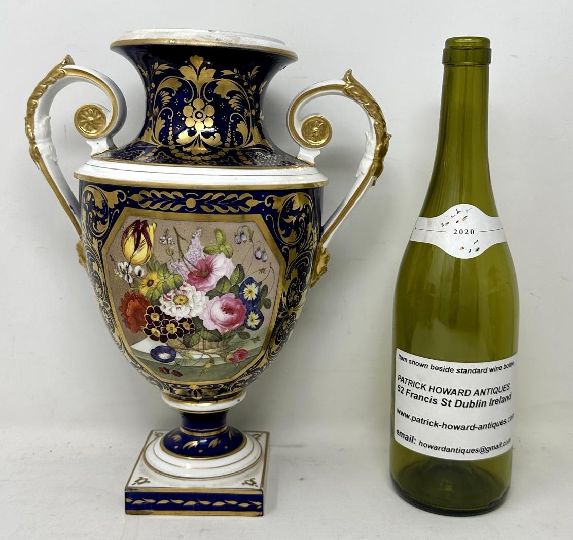 Antique Garniture English Royal Crown Derby Porcelain Vases by Thomas Steel 19C  For Sale 6