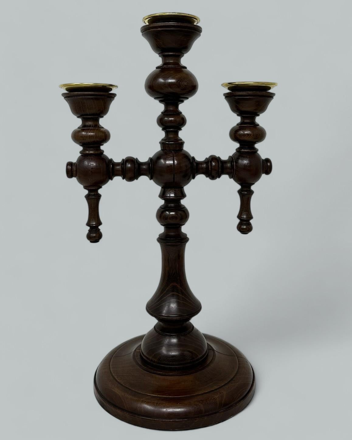 Victorien Garniture et paire de chandeliers en bois de l'époque victorienne anglaise, 19 carats en vente