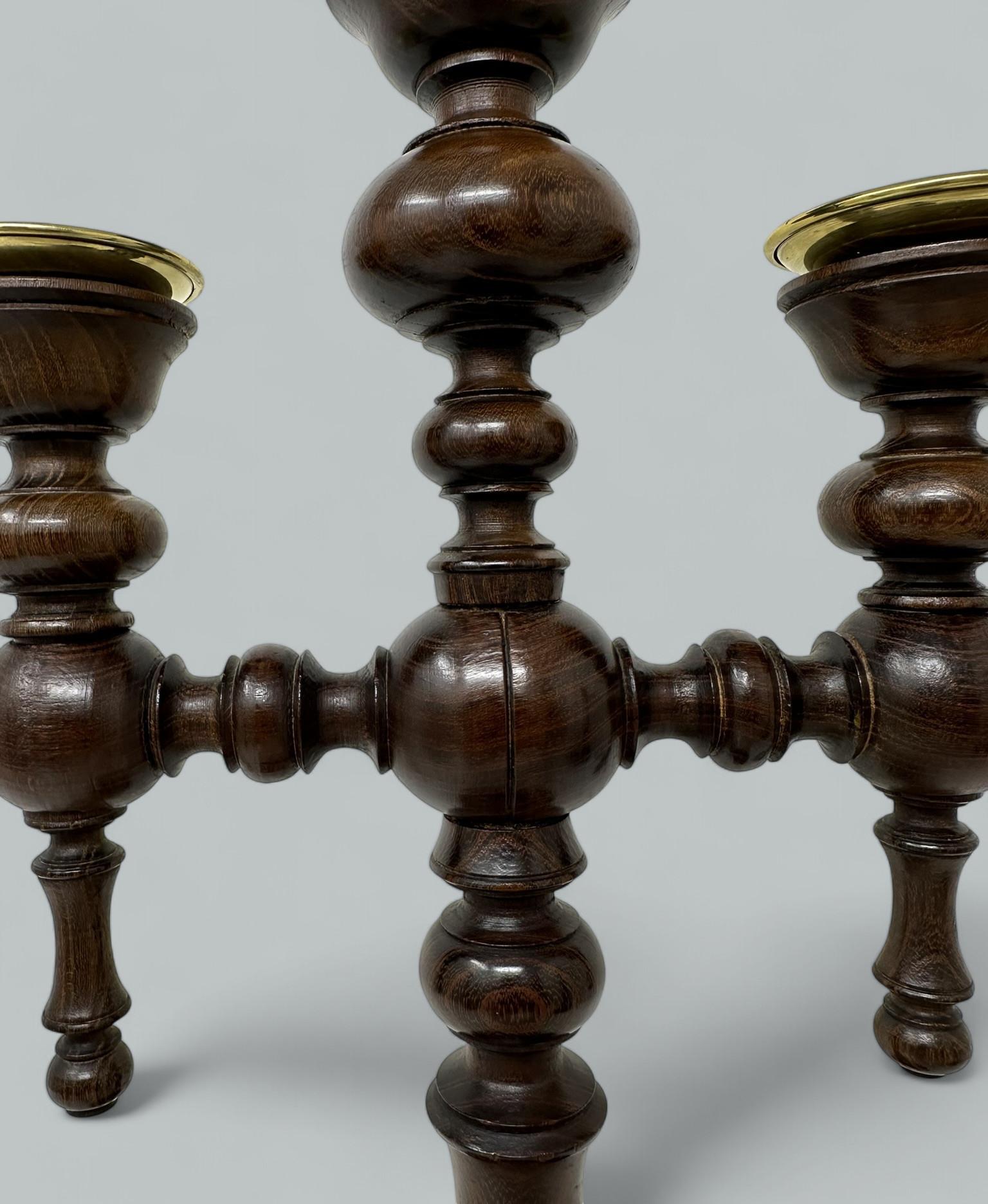 Garniture et paire de chandeliers en bois de l'époque victorienne anglaise, 19 carats Bon état - En vente à Dublin, Ireland