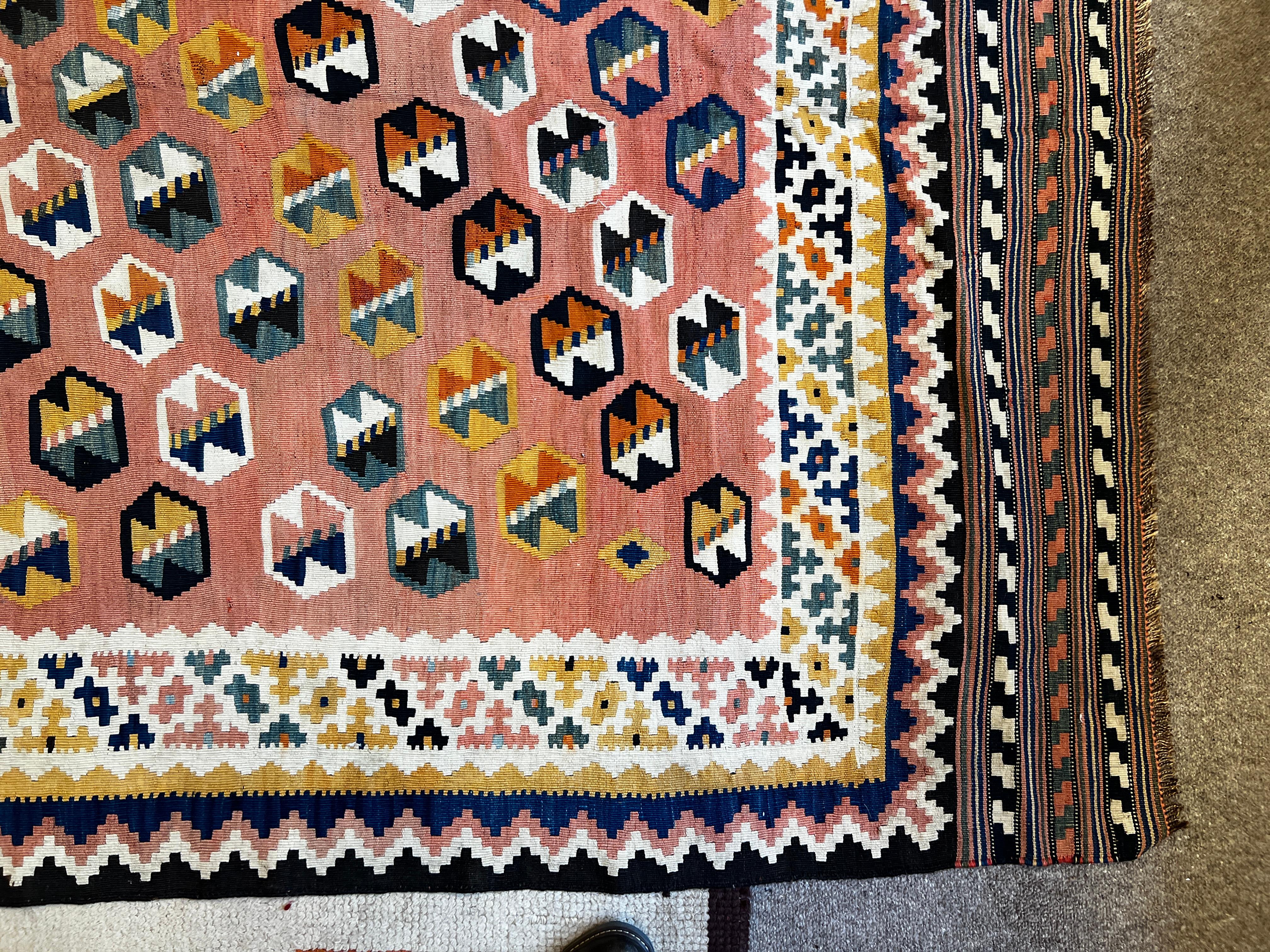 Perse Tapis Kilim antique Gashgai en laine - N° 461 en vente