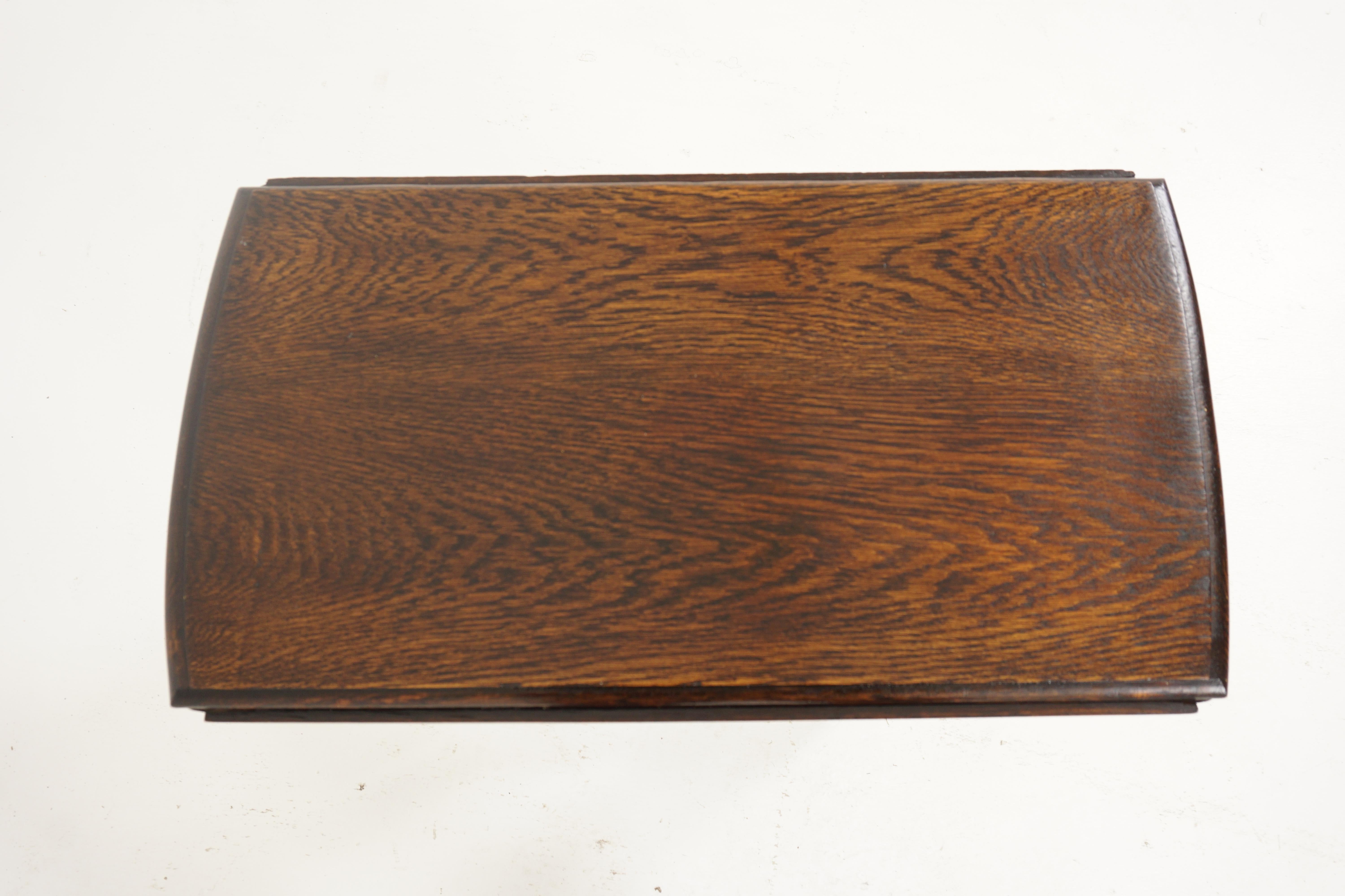 Antique Gateleg Table, Oak,  Barley Twist Drop Leaf Table, Scotland 1920, B2651 3