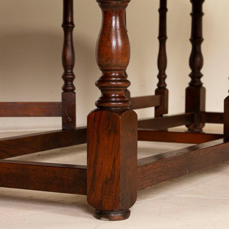 Antique Gateleg Wake Drop-Leaf Table with Drawers from England 1