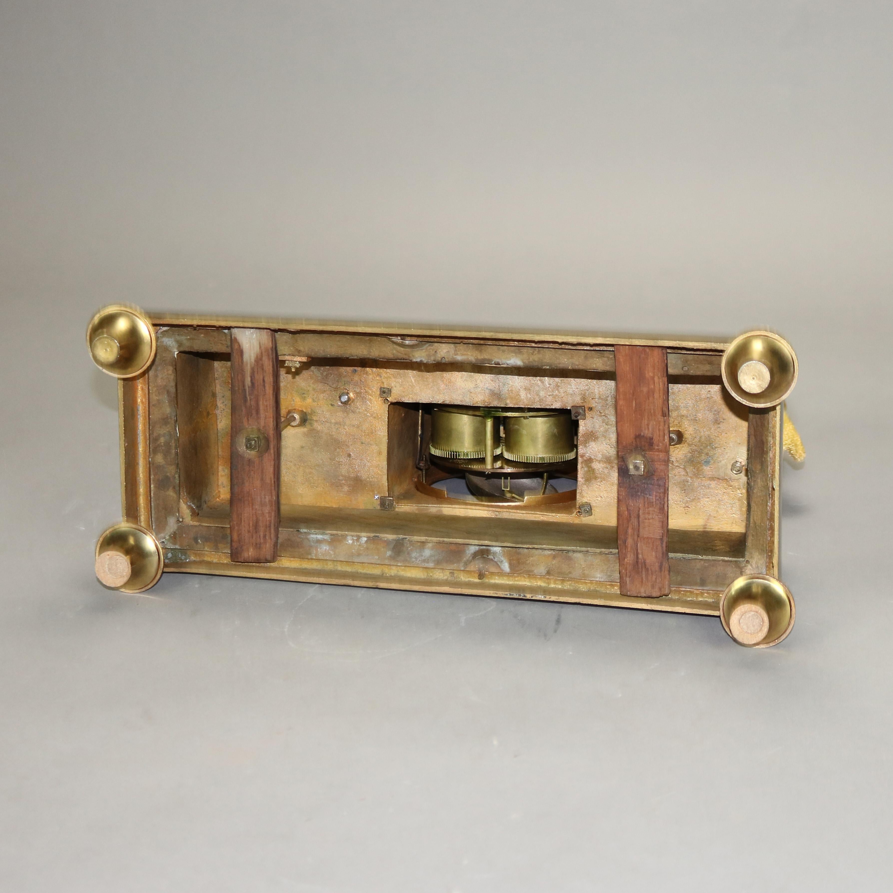 Antique Gaulin A’ Paris French Empire Gilt Bronze Figural Clock C1830 7
