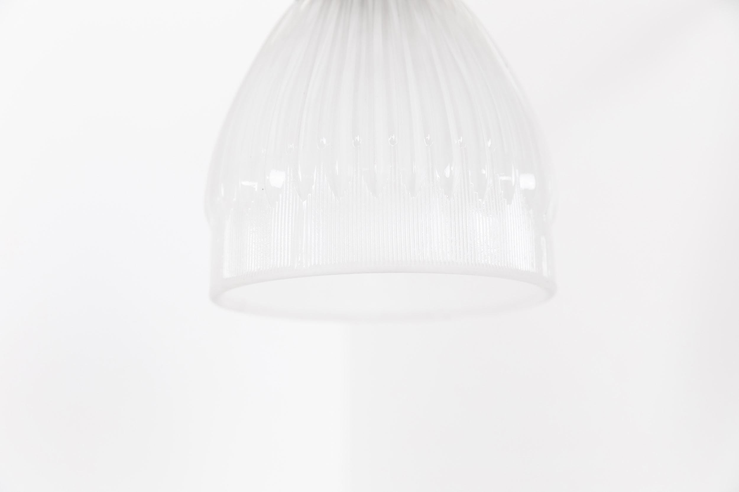 Antique GEC / Holophane Prismatic Glass Brass Swan Neck Wall Lamp, c.1920 In Fair Condition For Sale In London, GB