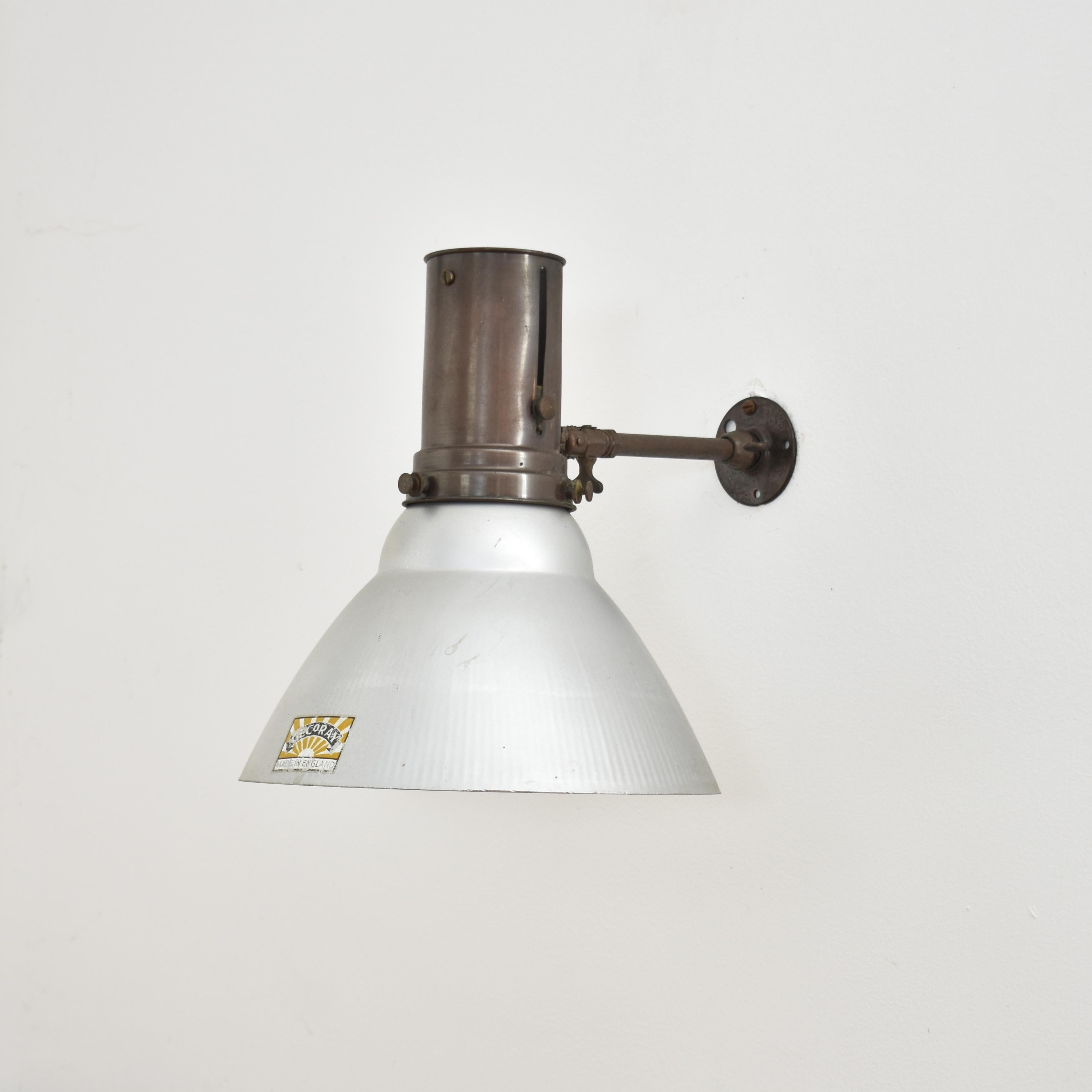 Mid-Century Modern Antique GECoray Mirrored Glass Brass & Copper Kitchen Wall Light Light For Sale