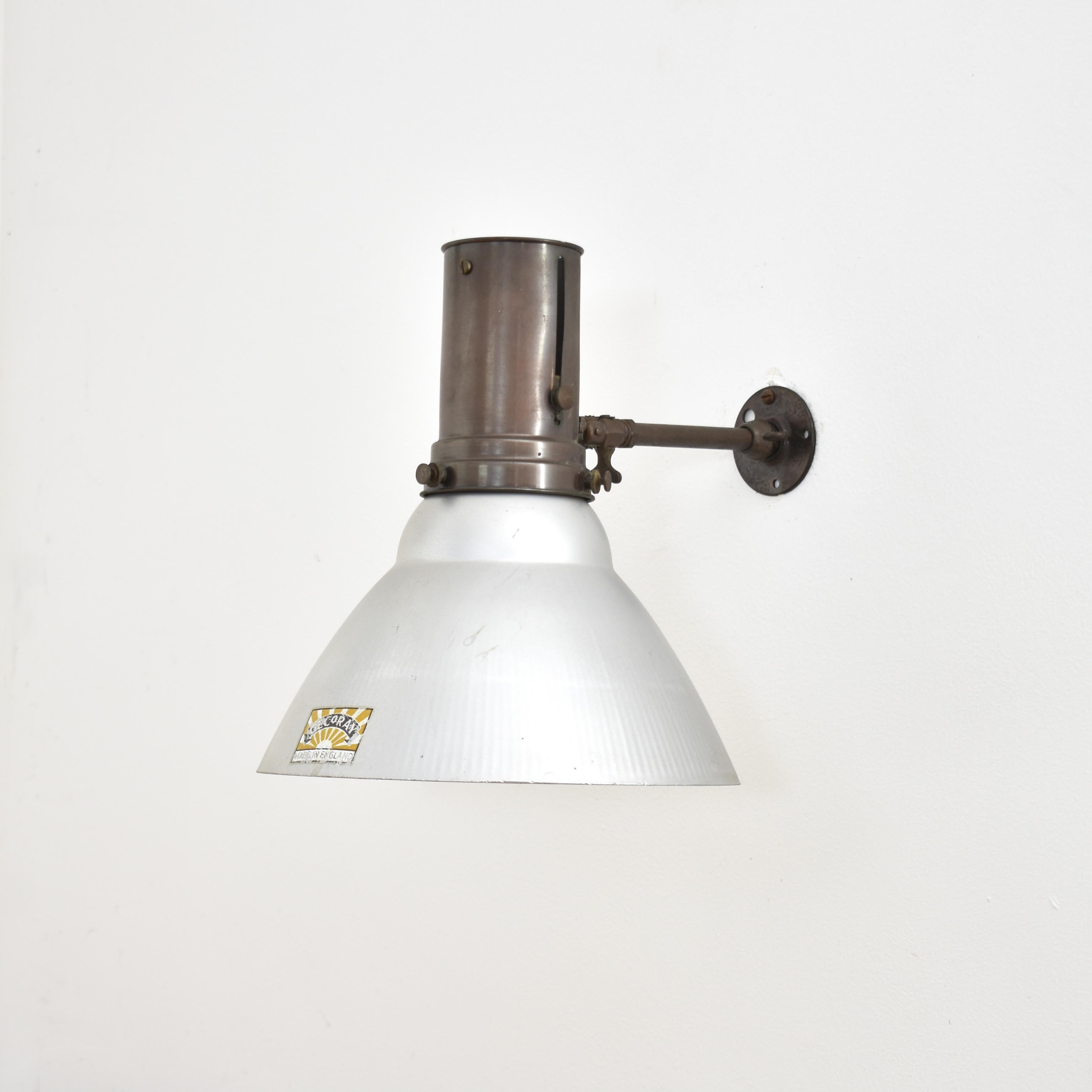 Antique GECoray Mirrored Glass Brass & Copper Kitchen Wall Light Light In Good Condition For Sale In Stockbridge, GB
